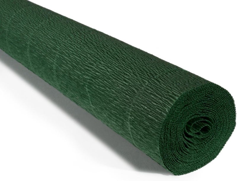 LCREATE LCREATE LCREATE Cartotecnica Rossi 140g 10 Inch Wide 8.2ft Long Italian Crepe Paper Rollfor Wedding Ceremony Various Large Festivals Decoration (Forest Green（961）) - Image 1